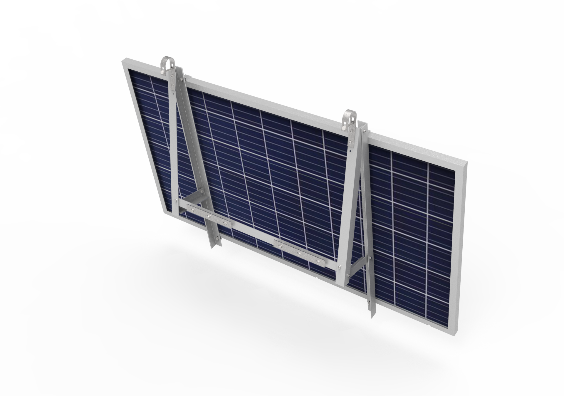 Solarmodul Halterung für Balkon 15°