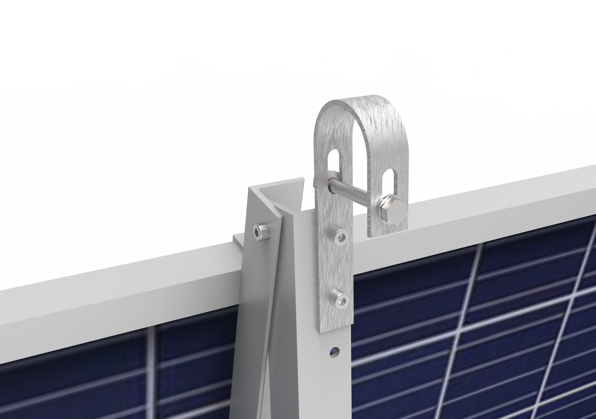 Solarmodul Halterung für Balkon 15°