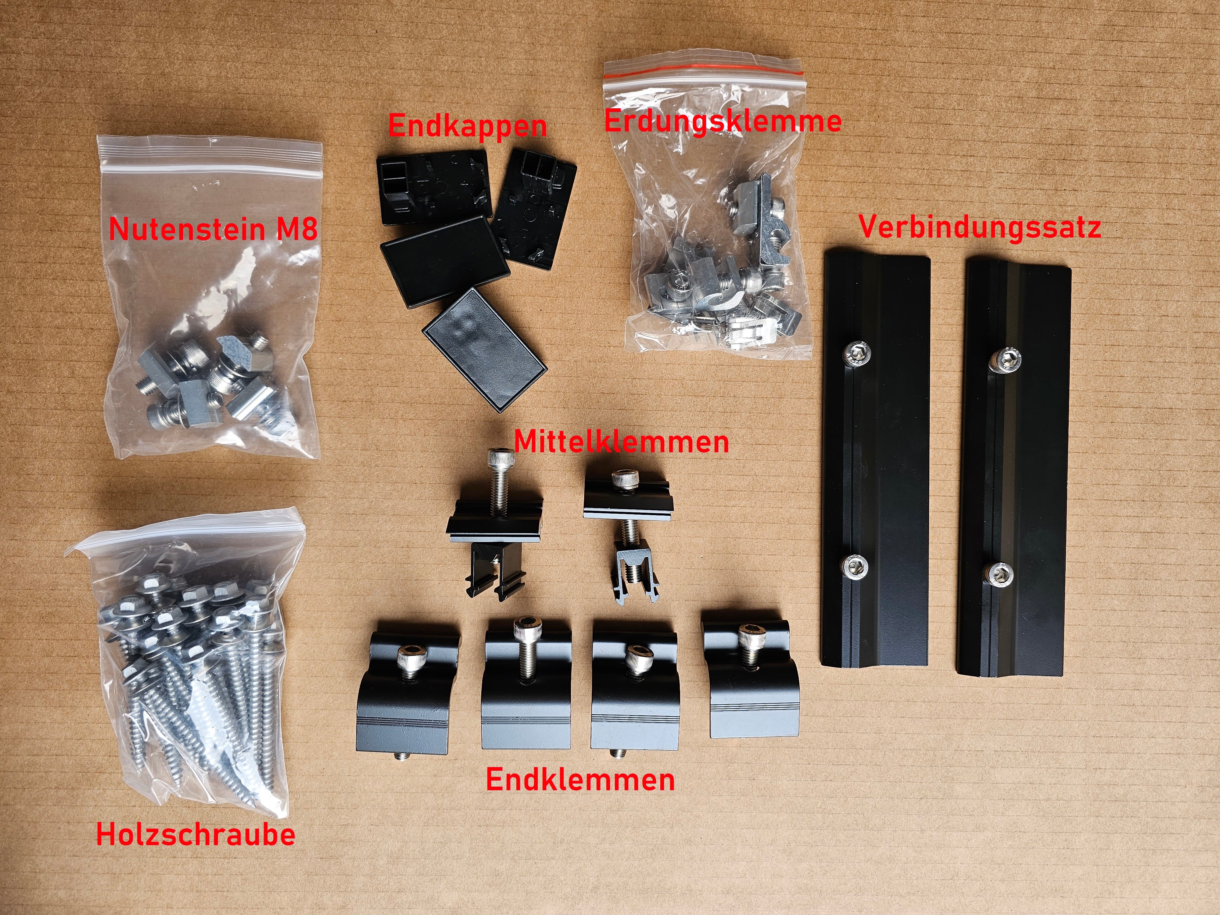 Montageset Solarmodul Halterung für Ziegeldach