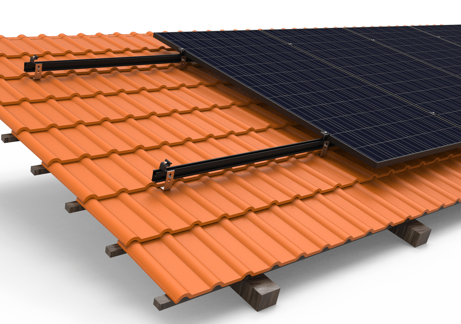 Montageset Solarmodul Halterung für Ziegeldach - Syrink